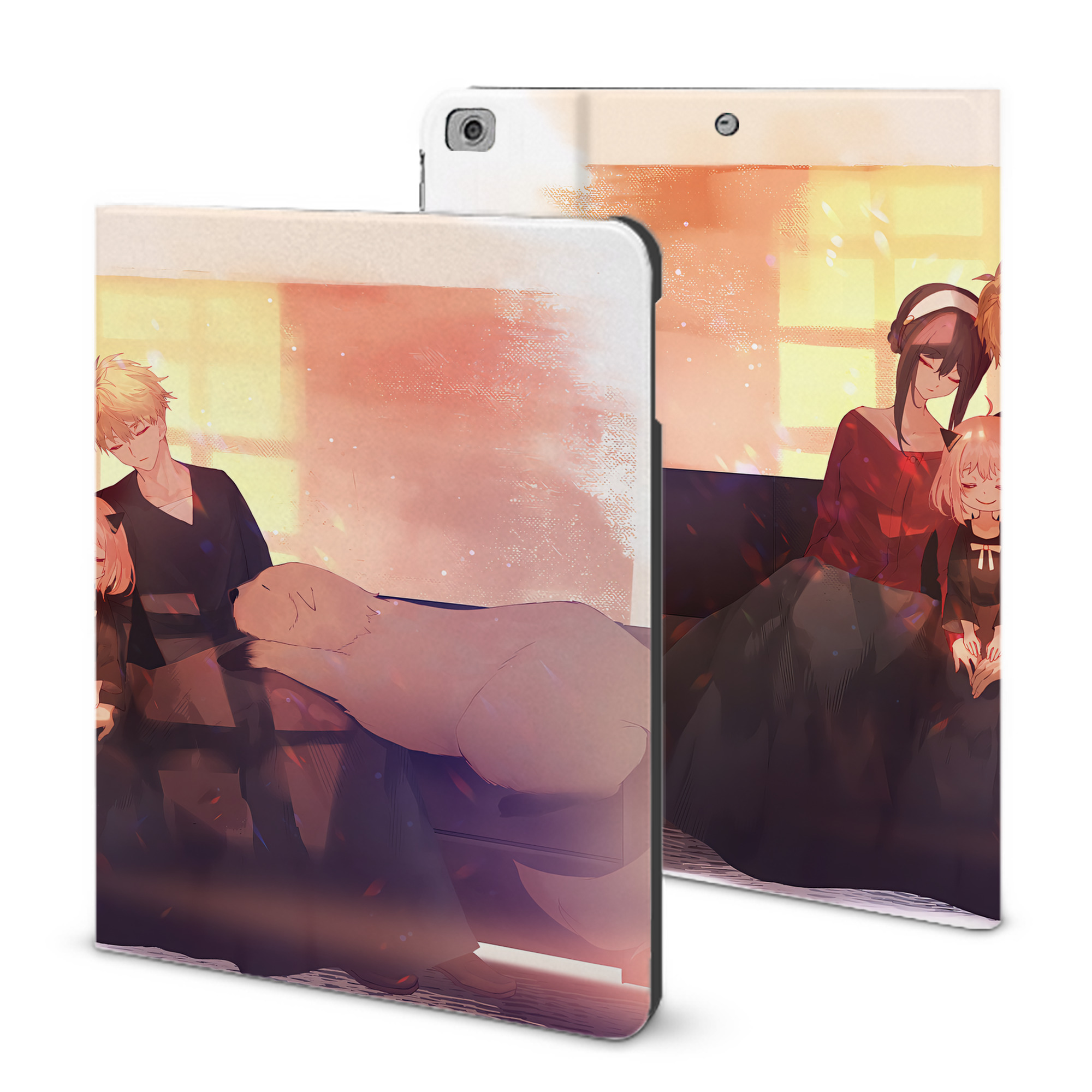 （画像用） SPY×FAMILY间谍家家酒 IPad ケース ブック型 PUレザー TPU 耐衝撃 軽量 薄型 ペン収納なし 全面保護 IPad 各モデル対応
